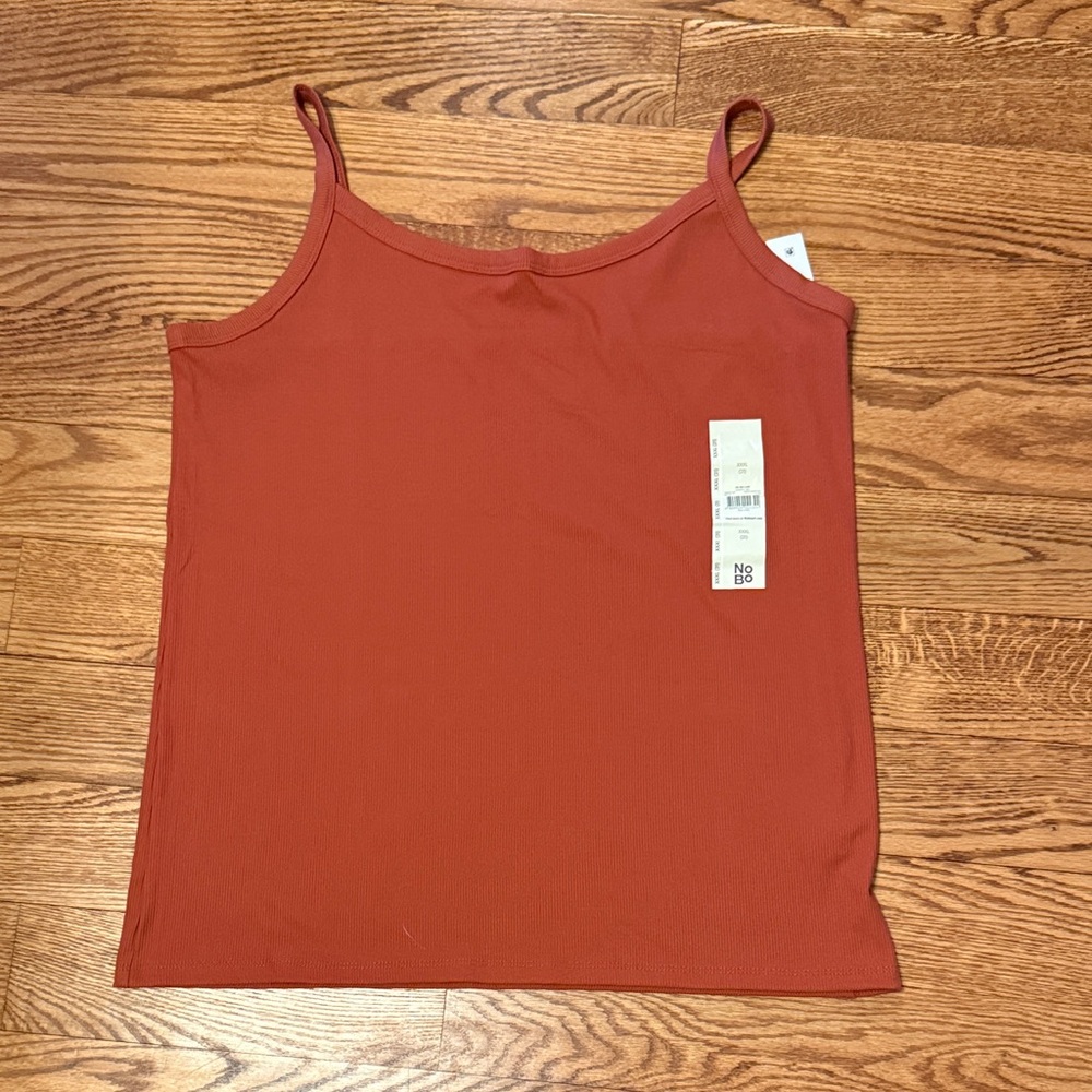 Elegant Rust Camisole set of two tank tops by NoBo Junior Size 21 Stretch